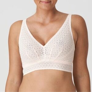 PRIMA DONNA Montara Wireless Lace Longline Bra 32D Crystal Pink Bralette